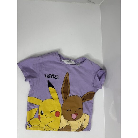 H&M Pokémon Pikachu T-Shirt Sz  3/4 T Graphic Print Purple Toddler - Picture 1 of 6